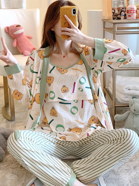 Ženski trodijelni set za spavanje za trudnice