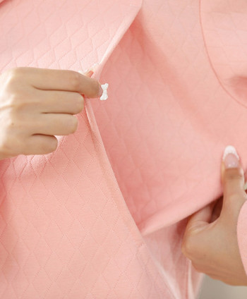 Βαμβακερές χειμερινές πιτζάμες με κουμπιά για εγκύους