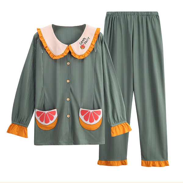 Πυτζάμες εγκυμοσύνης  με μανίκια  λωτού και τσέπες