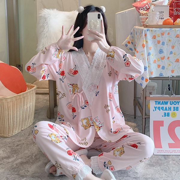 Ženska dvodijelna trudnička pidžama