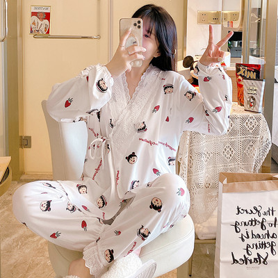 Ženska trudnička pidžama sa šarenim printom