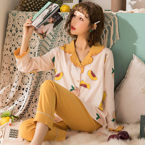 Ženska trudnička pidžama sa šarenim printom