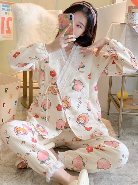 Pamučne zimske pidžame za trudnice - razni modeli