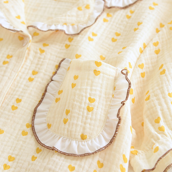 Pamučna dvodijelna ljetna pidžama s gumbima