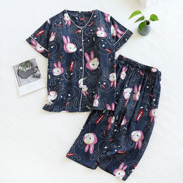 Ženska šarena pidžama kratkih rukava