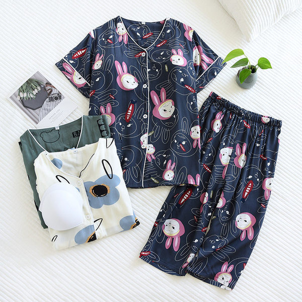 Ženska šarena pidžama kratkih rukava