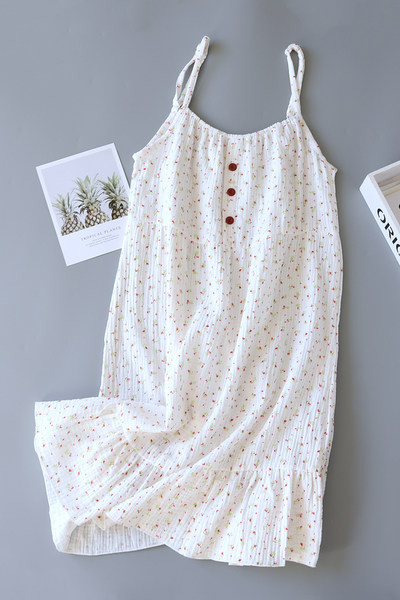 Ženska spavaćica na tanke naramenice