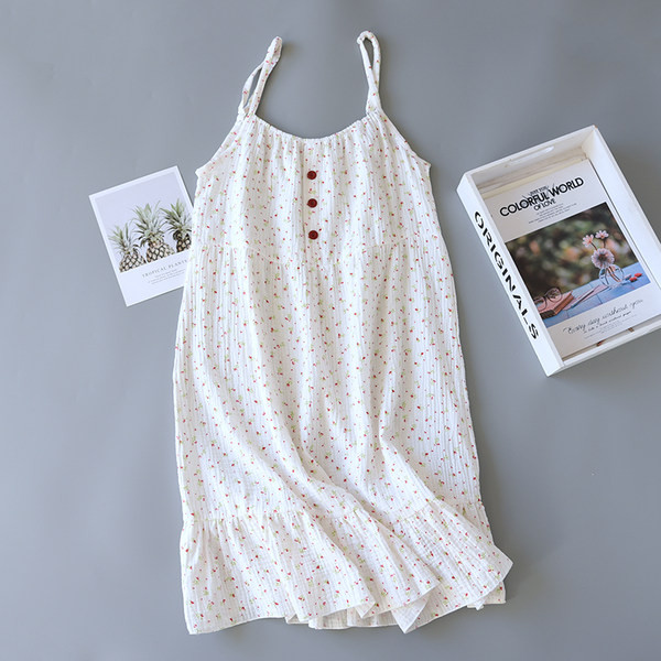 Ženska spavaćica na tanke naramenice