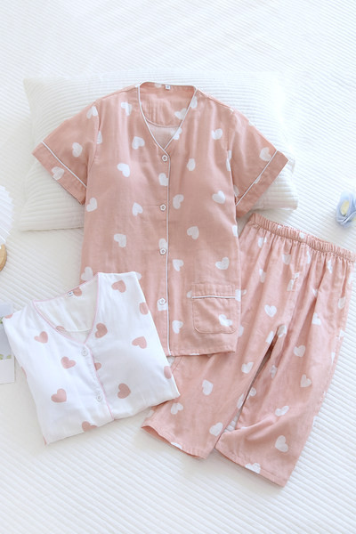 Dvodijelna pamučna ljetna pidžama