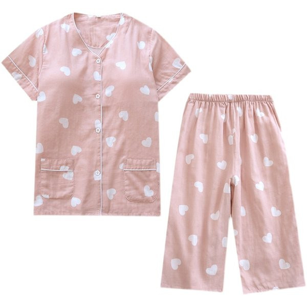 Dvodijelna pamučna ljetna pidžama