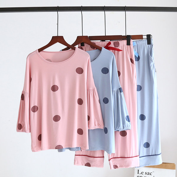 Ženska dvodijelna pidžama proljeće-jesen