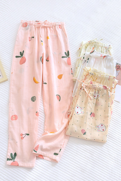 Пролетно-лятно долнище на пижама с цветен принт