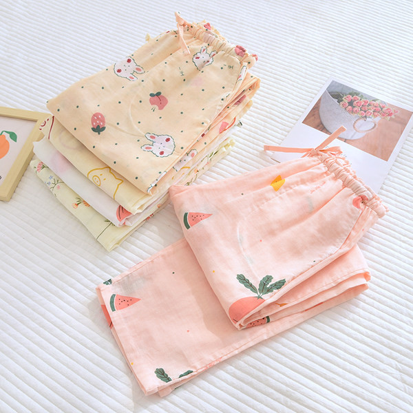 Пролетно-лятно долнище на пижама с цветен принт