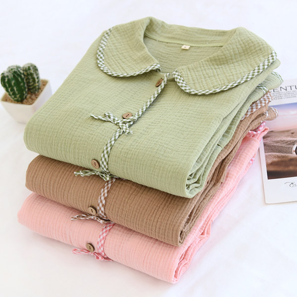 Едноцветна дамска пижама с панделки -две части