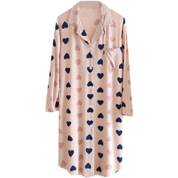 Ženska spavaćica sa dugim rukavima