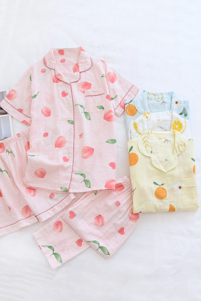 Pamučni pidžama set s dva donja dijela