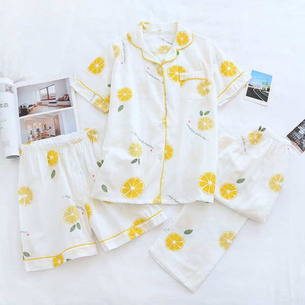 Pamučni pidžama set s dva donja dijela