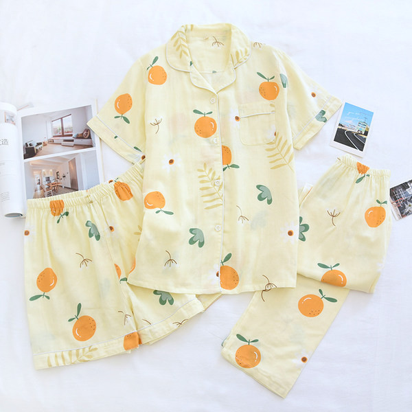 Pamučni pidžama set s dva donja dijela