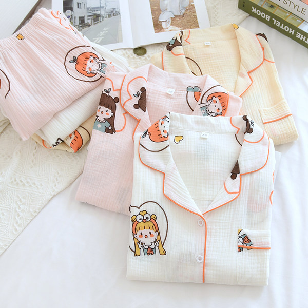 Pijamale de damă cu imprimeu color - două piese