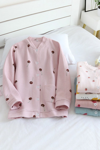 Βαμβακερό μπλουζάκι πιτζάμα με κουμπιά
