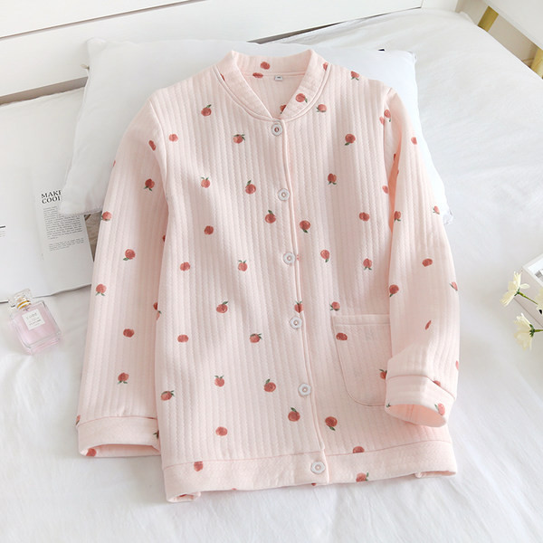 Pamut pizsama felső gombokkal