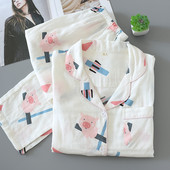 Γυναικείες πιτζάμες  με φλοράλ μοτίβα και κούμπωμα με κουμπιά