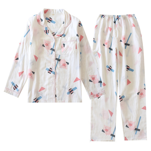 Γυναικείες πιτζάμες  με φλοράλ μοτίβα και κούμπωμα με κουμπιά