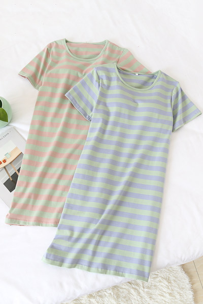 Pamučna spavaćica na pruge