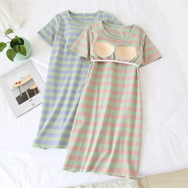 Pamučna spavaćica na pruge