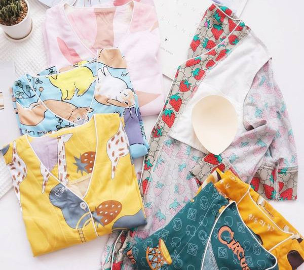 Νέο μοντέλο γυναικείο νυχτικό με έγχρωμη στάμπα