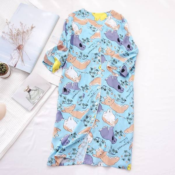 Νέο μοντέλο γυναικείο νυχτικό με έγχρωμη στάμπα