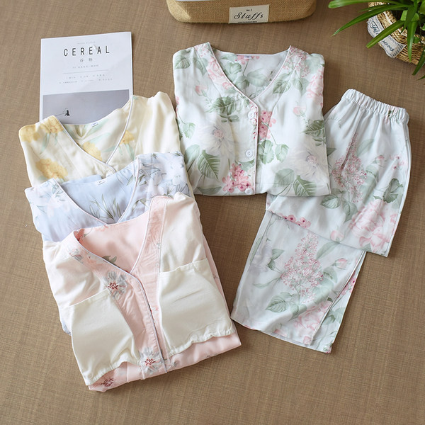 Novi model ženske dvodijelne cvjetne pidžame