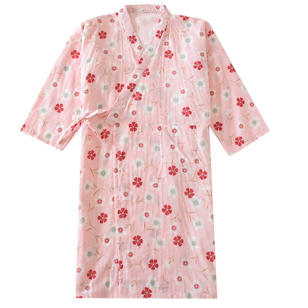 Cămașă de noapte de damă cu model floral și cravate