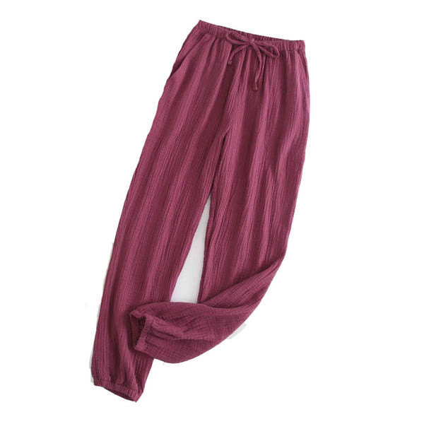 Дамско дълго долнище на пижама с връзки 