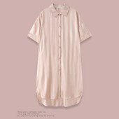 Καλοκαιρινό σατέν νυχτικό με κουμπιά