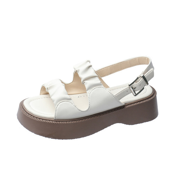 Modne kožne sandale za žene s grubim potplatom