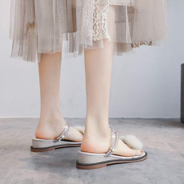 Дамски ежедневни сандали с пух