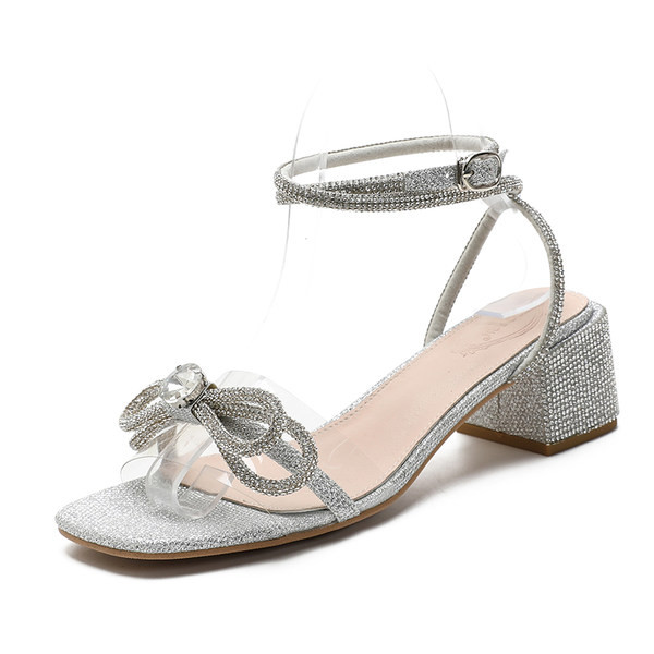 Модерни дамски сандали с квадратен ток 5см