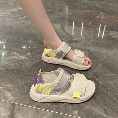 Ženske tekstilne sandale sa čičak zakrpama