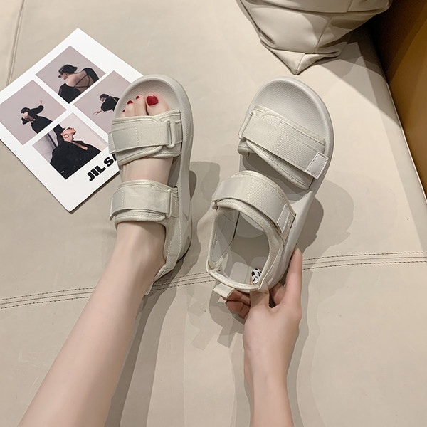 Ženske tekstilne sandale sa čičak zakrpama