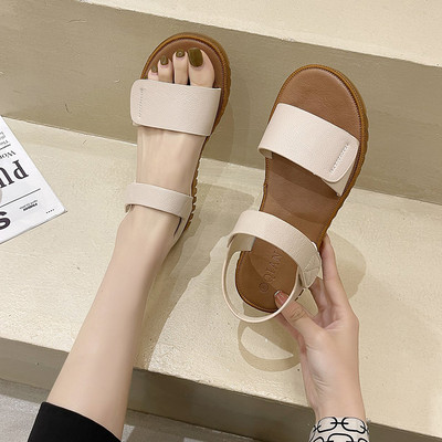 Κλασικό μοντέλο γυναικεία σανδάλια από οικολογικό δέρμα μελουράκια velcro