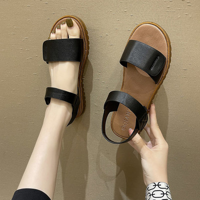 Κλασικό μοντέλο γυναικεία σανδάλια από οικολογικό δέρμα μελουράκια velcro