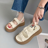 Γυναικεία casual πέδιλα πλατφόρμα  από οικολογικό δέρμα