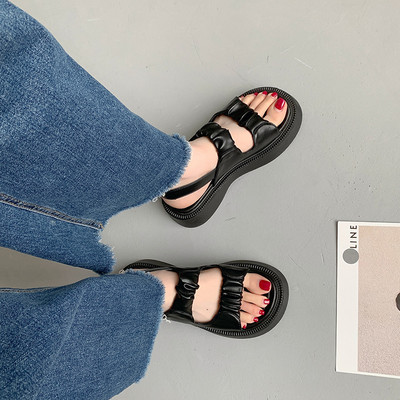 Γυναικεία casual πέδιλα πλατφόρμα  από οικολογικό δέρμα