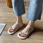 Сандали за ежедневието с декоративни перли