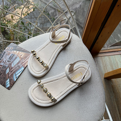 Сандали за ежедневието с декоративни перли