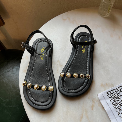 Сандали за ежедневието с декоративни перли