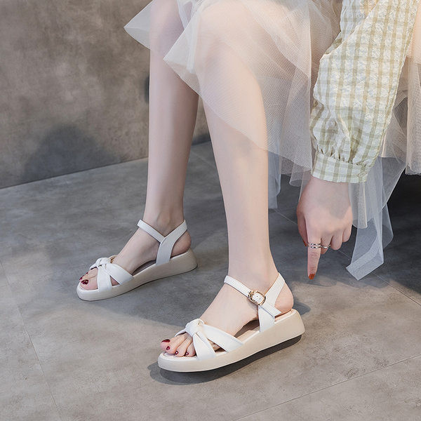 Ženske sandale sa ravnim đonom - tri boje