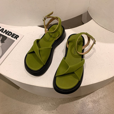 Ежедневни сандали от еко кожа с платформа