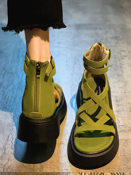 Ženske rimske sandale s platformom